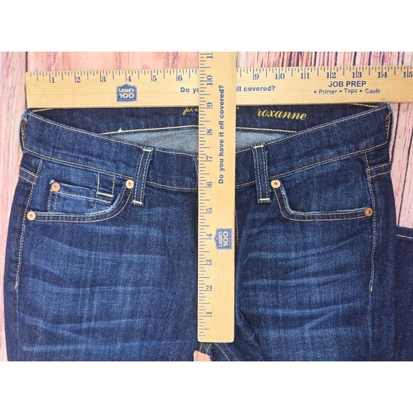 7 For All Mankind Roxanne Skinny Jeans Womens 26 (28x32) Dark Wash - Picture 7 of 8